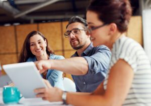 Making tomorrows success today. Shot of a group of coworkers hav