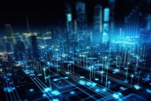 Global business, internet network connection, IoT Internet of Things, business intelligence concept. Busines global network, futuristic technology background. AI generative