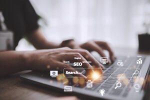 SEO. Search Engine optimization. Digital online marketing andInetrmet technology concept.