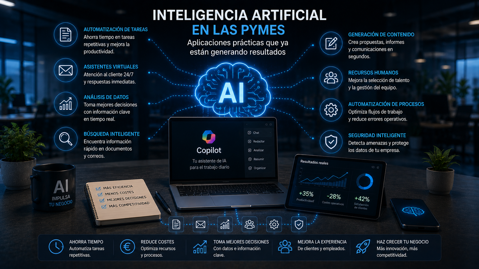 Inteligencia Artificial en las pymes: aplicaciones pr&aacute;cticas